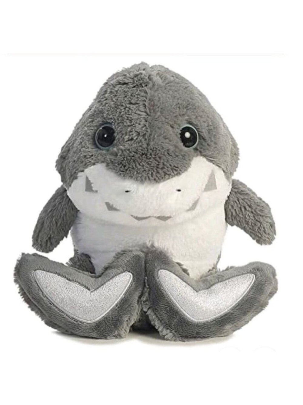 Aurora Molars Shark Plush Gray White 9" Toy Soft Cuddly Stuffed Ocean Animal
